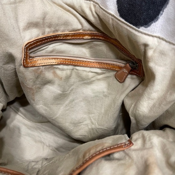 Gap canvas leather vtg Handbag Tote Bag weekender travel bag - Picture 11 of 12